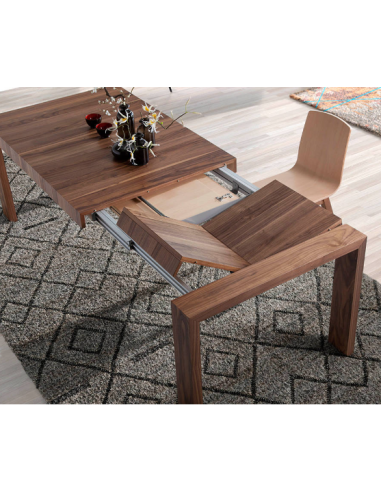 Table à manger extensible en bois de noyer Angel Cerda 1012 en ligne