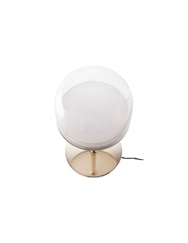 Lampe de table en acier doré avec abat-jour en verre translucide  8066 Angel Cerdá ou a consommer sur place