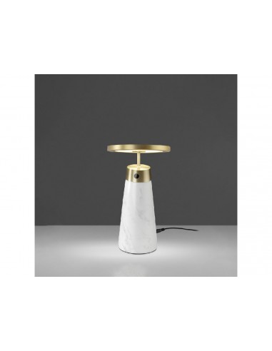 Lampe de table en marbre calacatta et acier poli doré  8034 Angel Cerdá prix