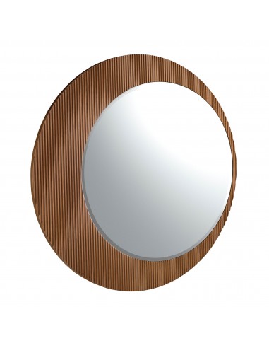 Miroir mural rond en noyer modèle 3262 Angel Cerdá au design moderne le des métaux précieux