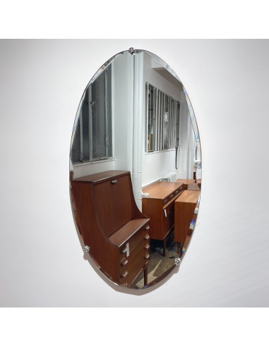 Miroir oval années 30 de France